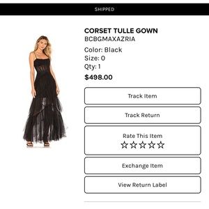 Corset Tulle Gown in Black
BCBGMAXAZRIA
